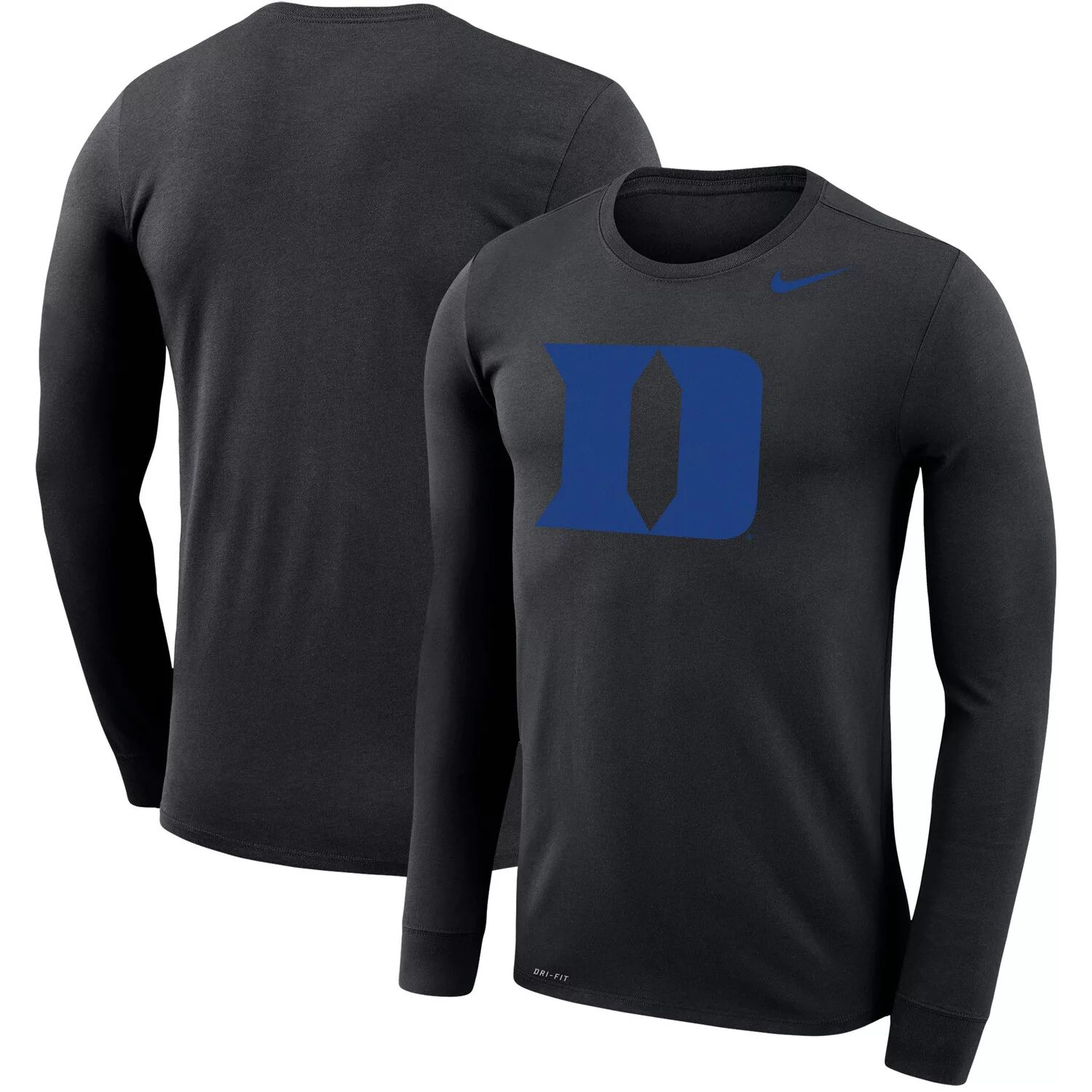 

Мужская черная футболка с длинным рукавом Duke Blue Devils Big & Tall Primary Logo Legend Performance Nike