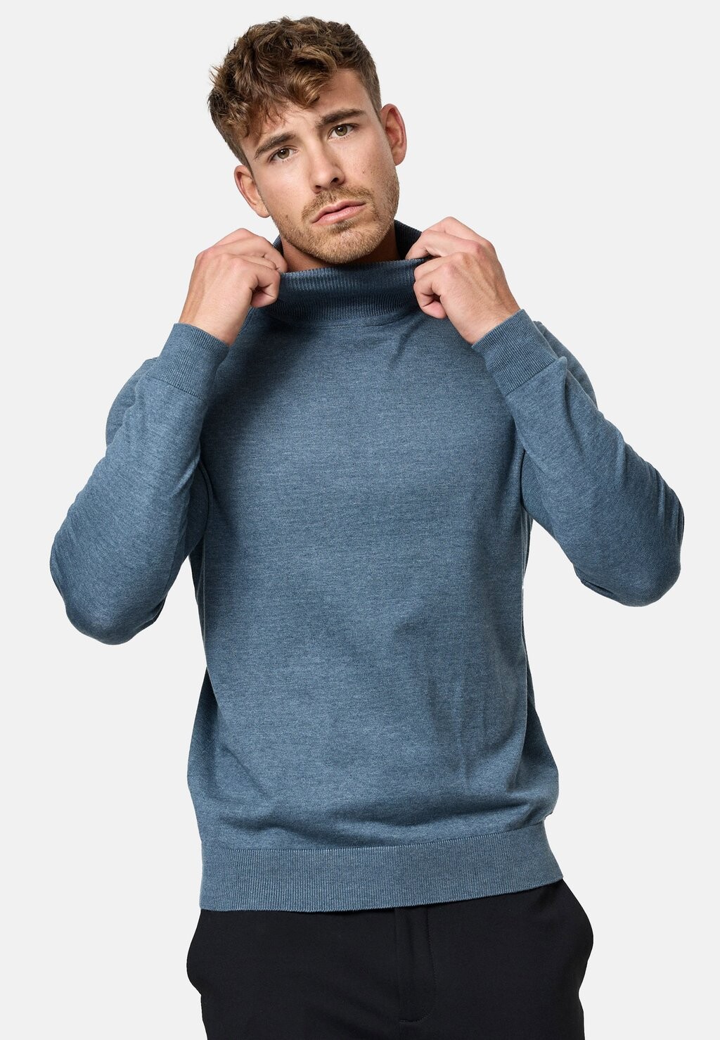 

Вязаный свитер ELDO INDICODE JEANS, цвет china blue mix