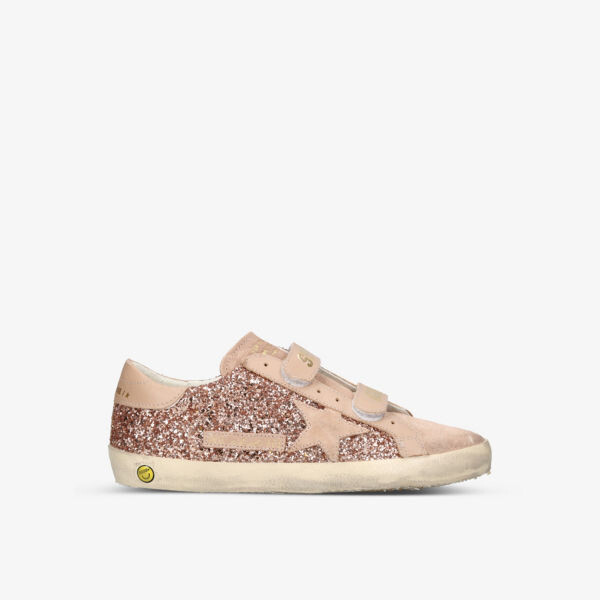 

Кожаные кроссовки Old Skool с блестками 9-12 лет Golden Goose, розовый