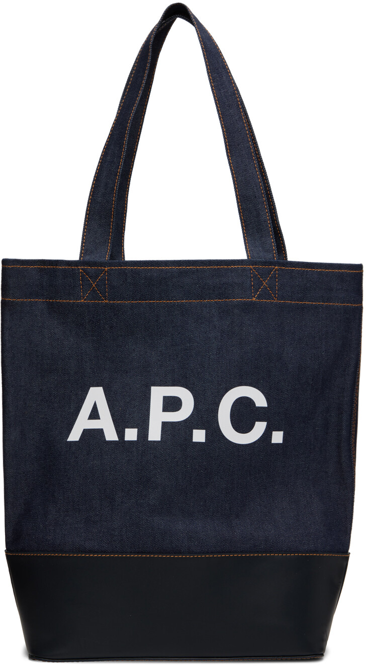 

Темно-синяя и черная сумка-тоут Axelle A.P.C., цвет Dark navy