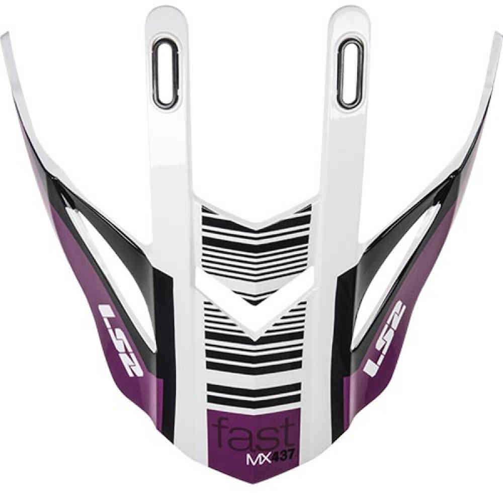 MX437 Fast Evo Шлем Пик LS2, белый/фиолетовый