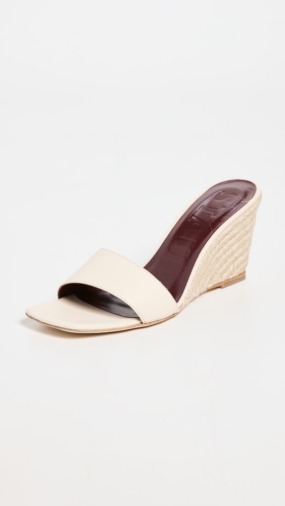 

Сандалии STAUD Billie Espadrille Wedge, кремовый