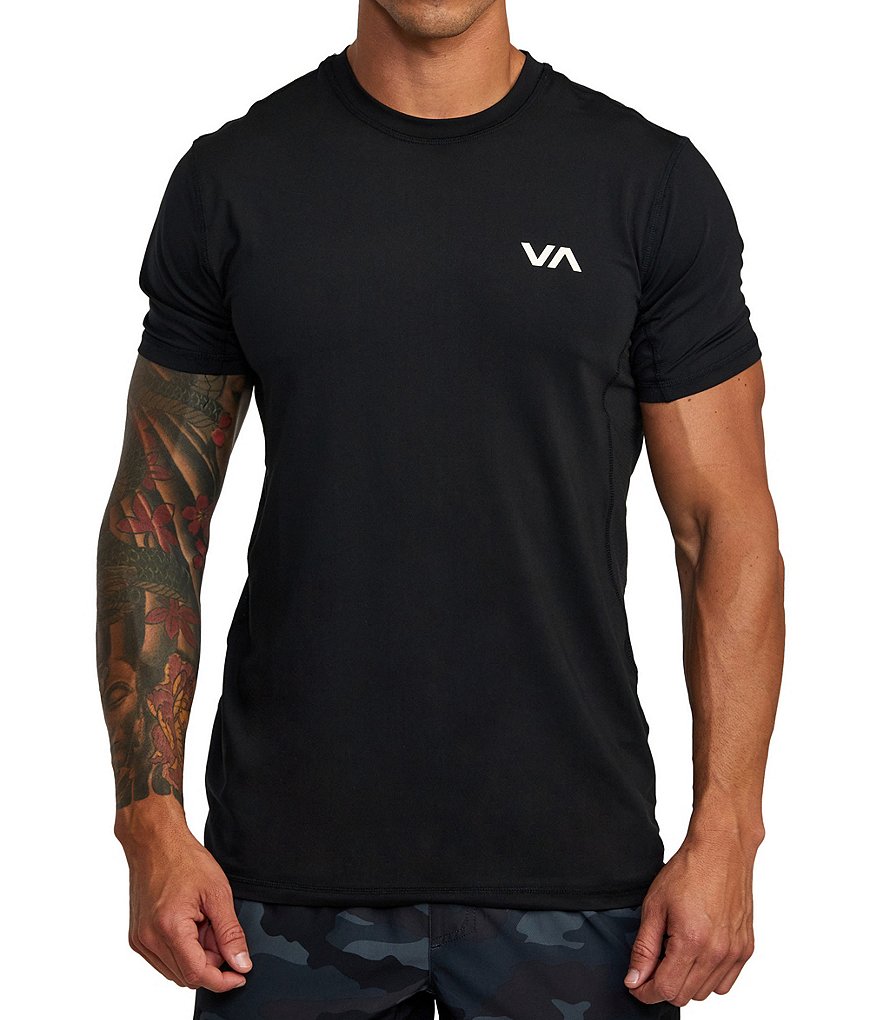 Тренировочная футболка с короткими рукавами RVCA VA Sport Vent, черный