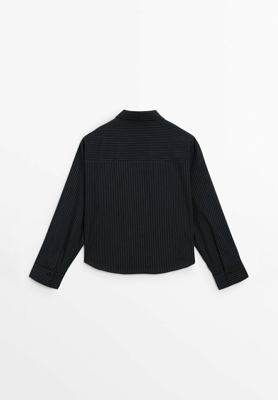

Блузка на пуговицах PINSTRIPED Massimo Dutti, цвет Mottled Dark Blue