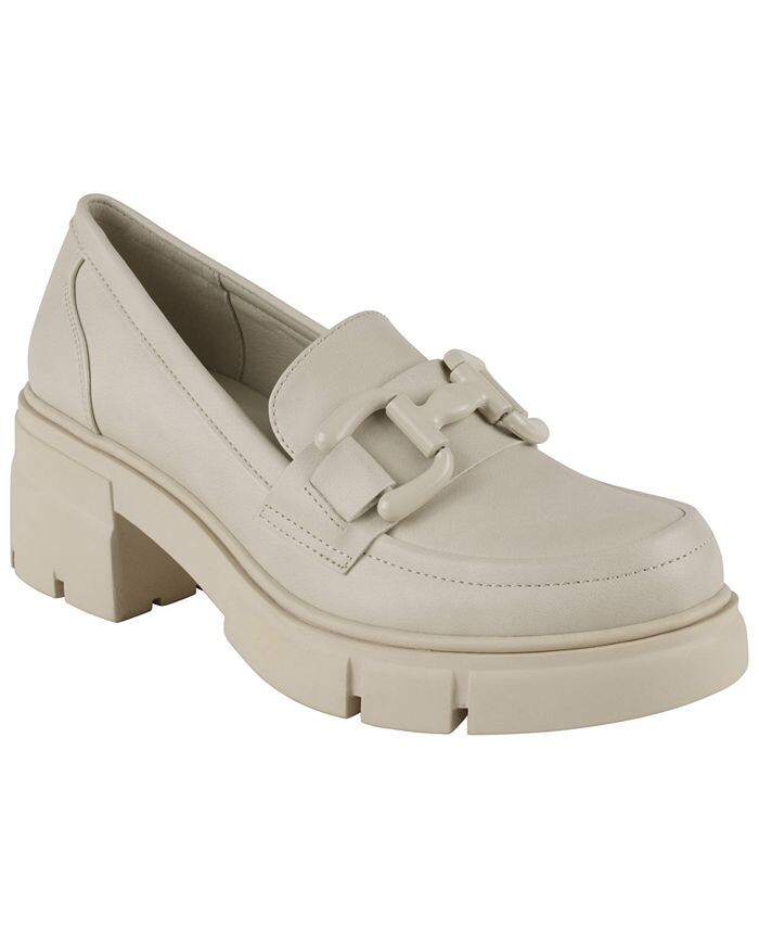 

Женские лоферы Caesar на платформе без шнуровки на каблуке GC Shoes, белый