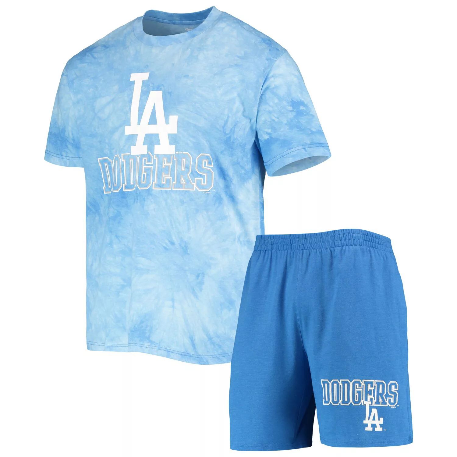 Мужской комплект для сна с футболкой и шортами Concepts Sport Royal Los Angeles Dodgers Billboard