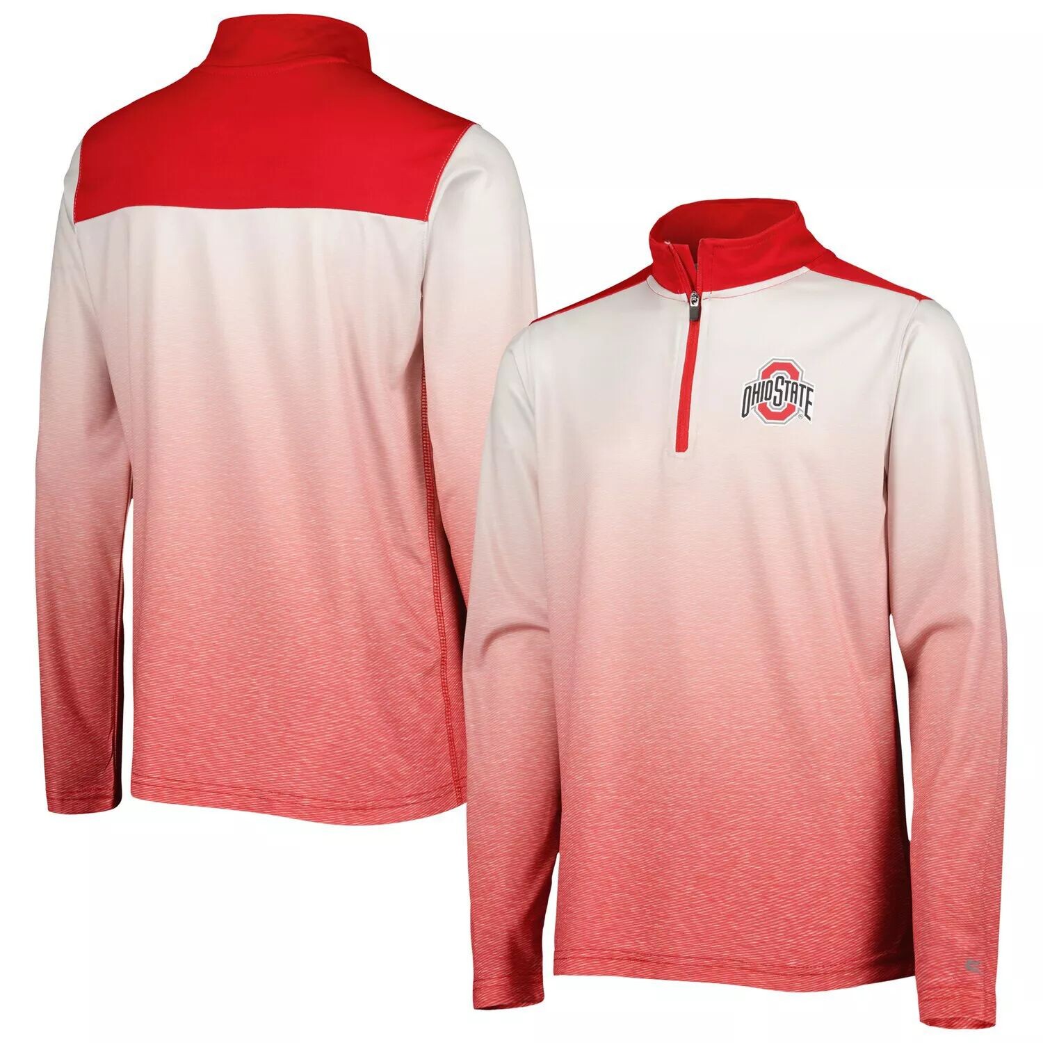 

Молодежная куртка Colosseum White/Scarlet Ohio State Buckeyes Max с молнией четверти Colosseum