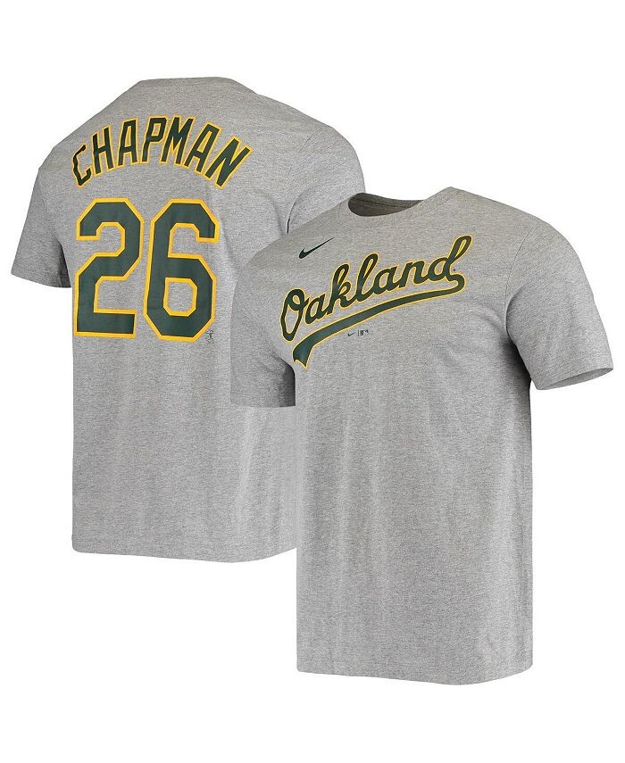 

Мужская серая футболка с именем и номером Matt Chapman Oakland Athletics Nike, серый