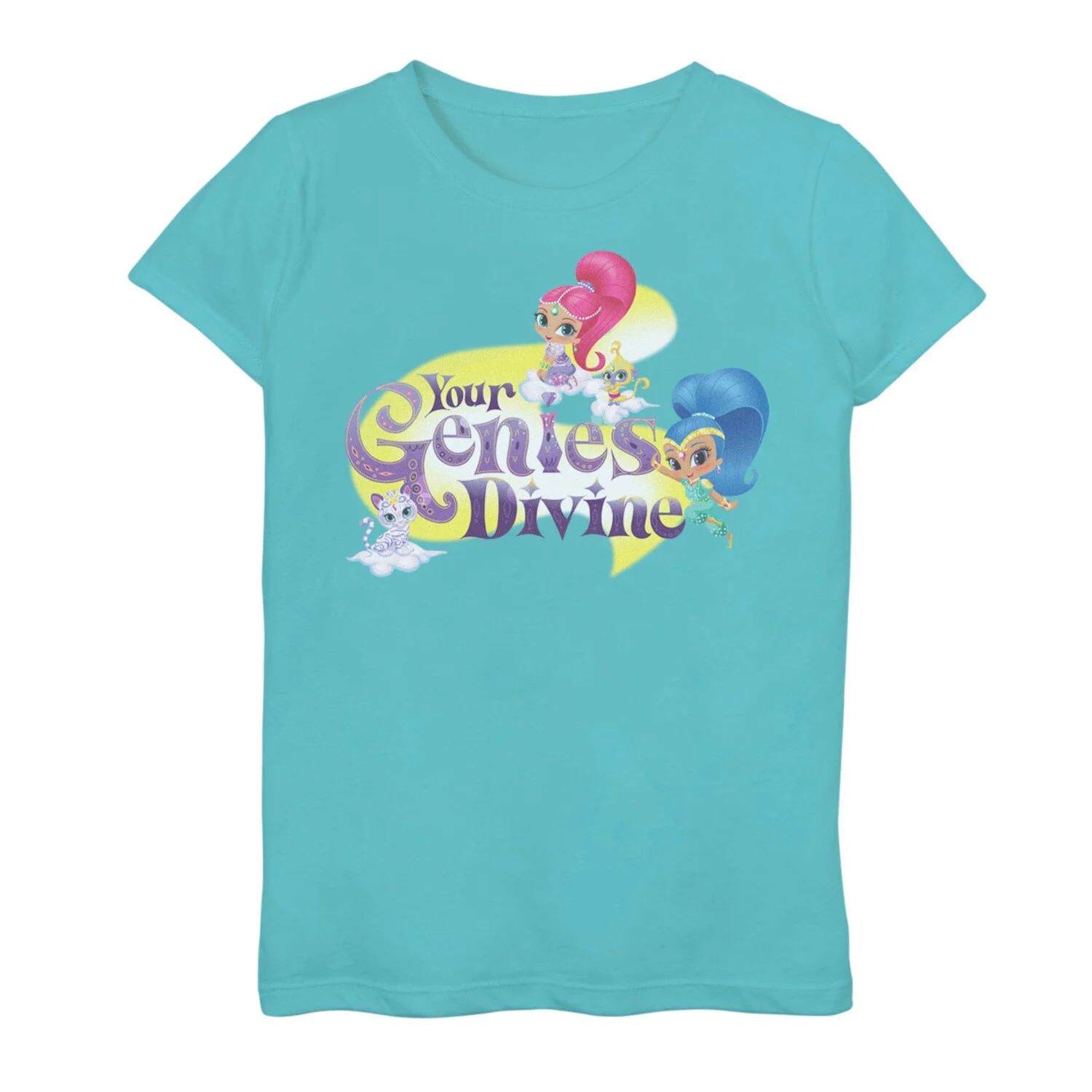 

Футболка Nickelodeon Shimmer & Shine Tour Genies Divine Pet Portrait для девочек 7–16 лет с графическим рисунком Nickelodeon