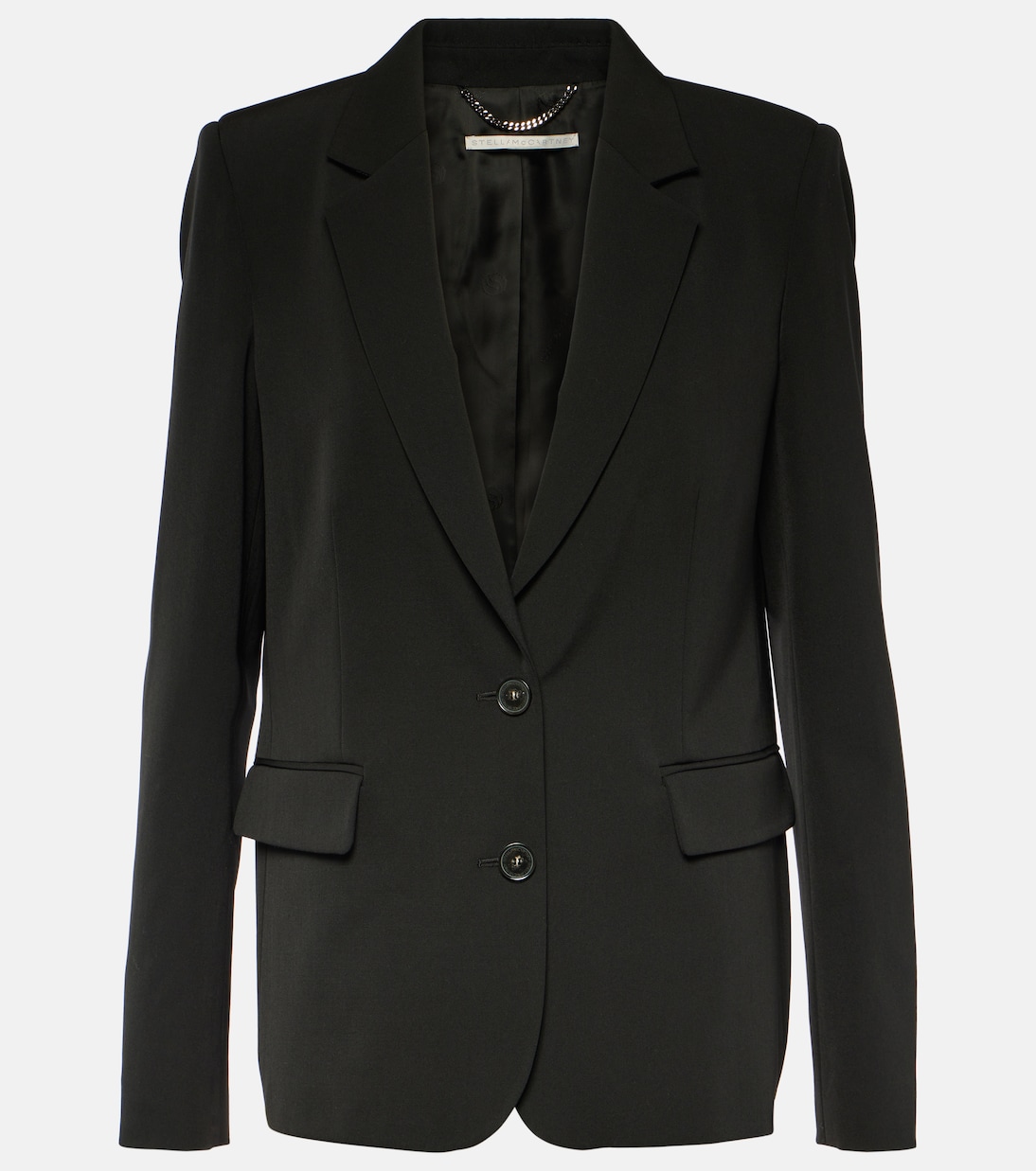 цена Однобортный пиджак из смесовой шерсти Stella Mccartney, черный