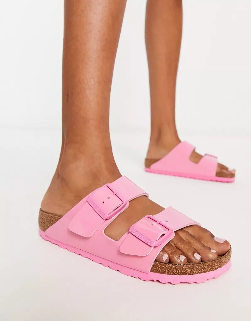 

Ярко-розовые сандалии Birkenstock Arizona Birko-Flor