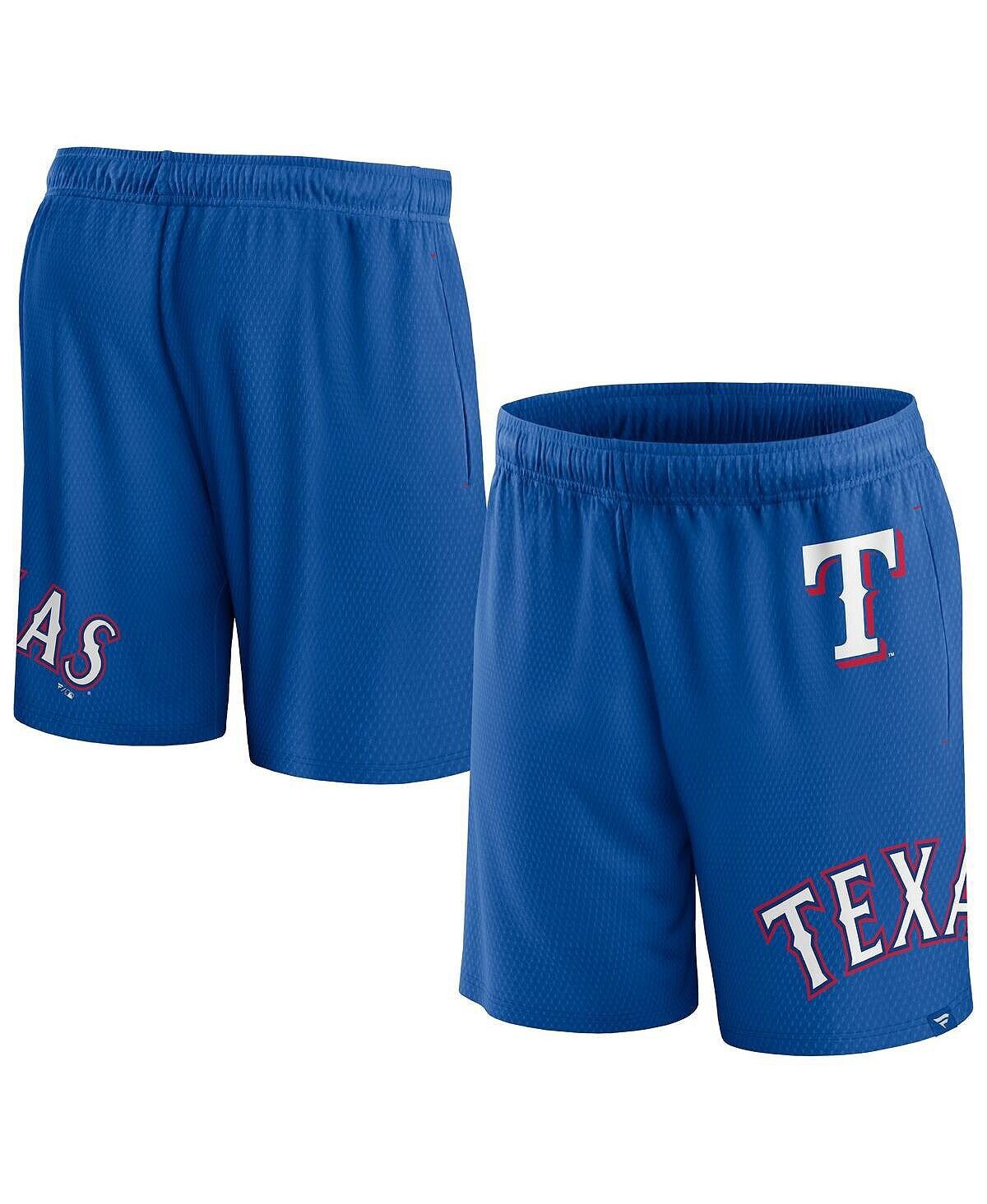 

Мужские фирменные сетчатые шорты Royal Texas Rangers Fanatics