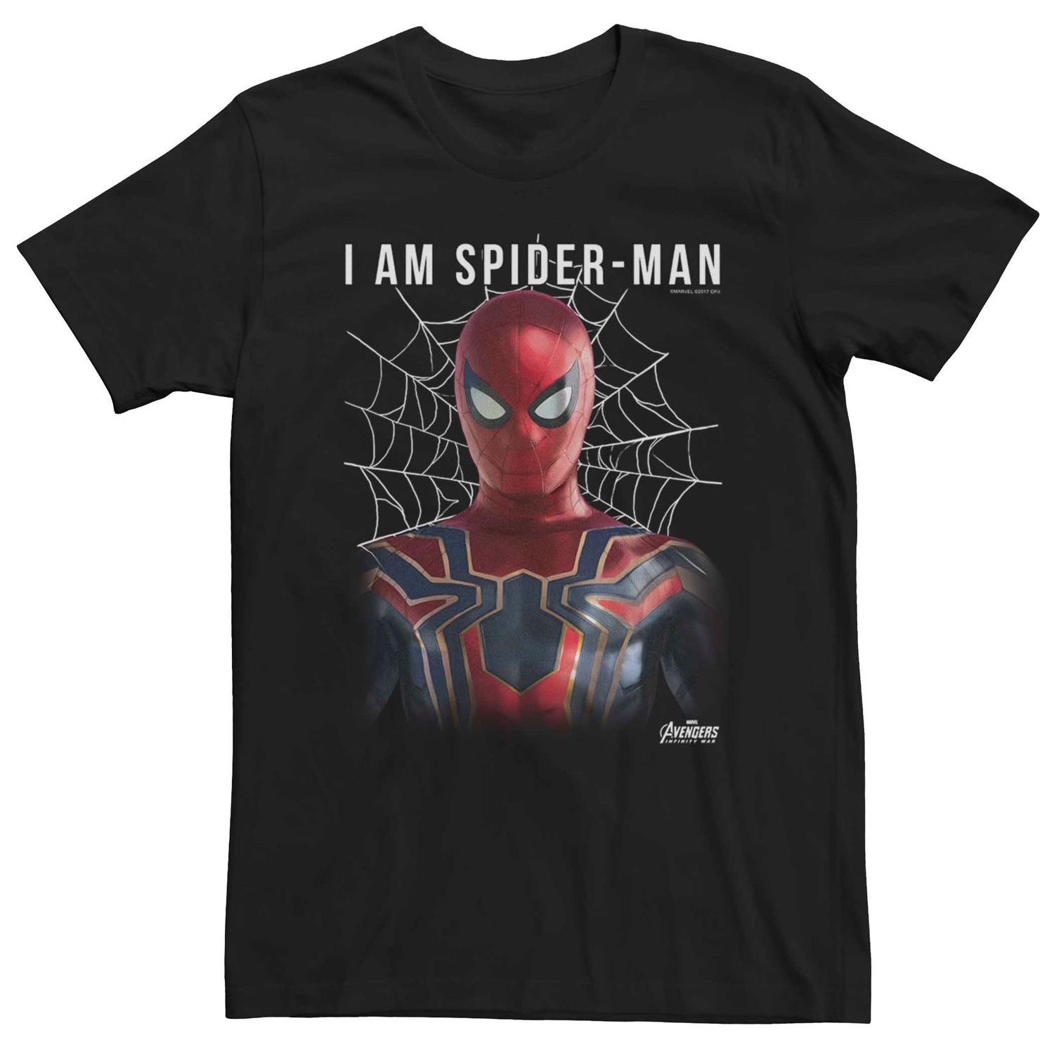 Мужская футболка Marvel Avengers: Infinity War I Am Spider-Man Licensed Character avengers infinity war iron spider man pvc figure