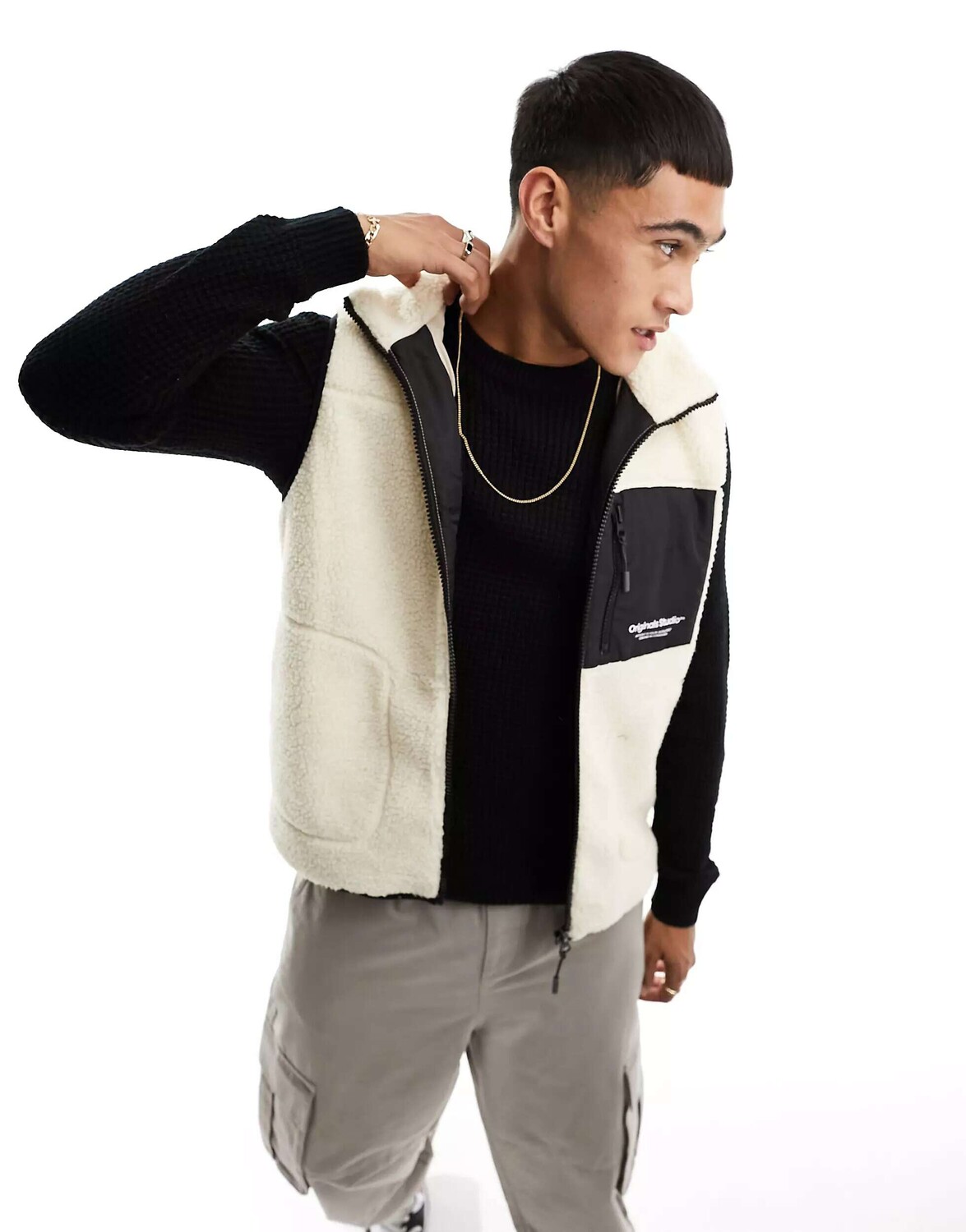 

Бежевый жилет с карманом Jack & Jones