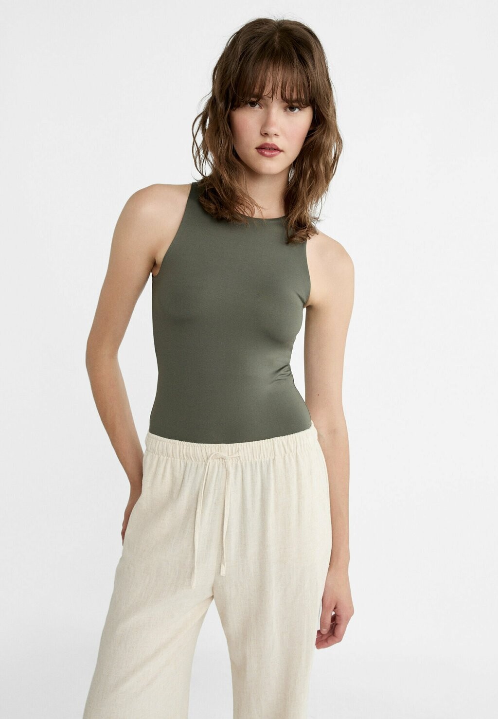 

Топ NECKHOLDER Stradivarius, хаки