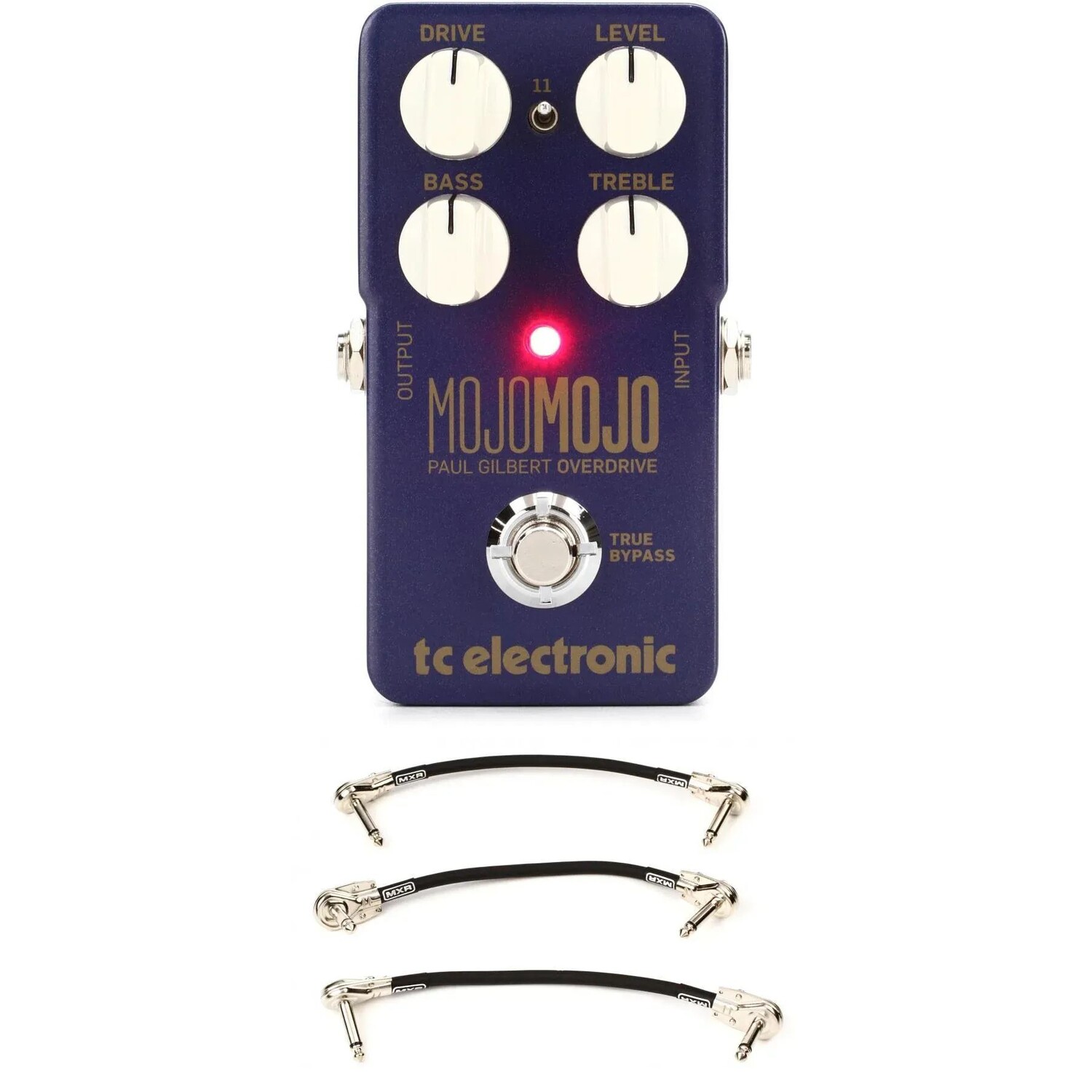 

Педаль Overdrive TC Electronic MojoMojo с 3 соединительными кабелями — издание Paul Gilbert
