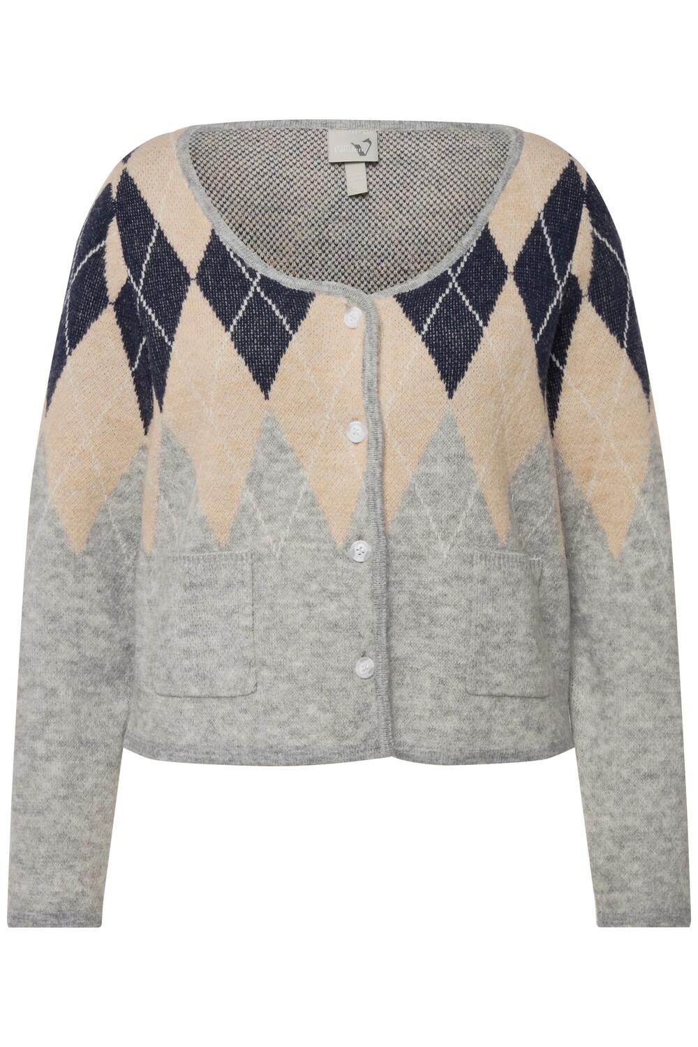 

Толстовка Ulla Popken Strickjacke, цвет hellgrau mélange