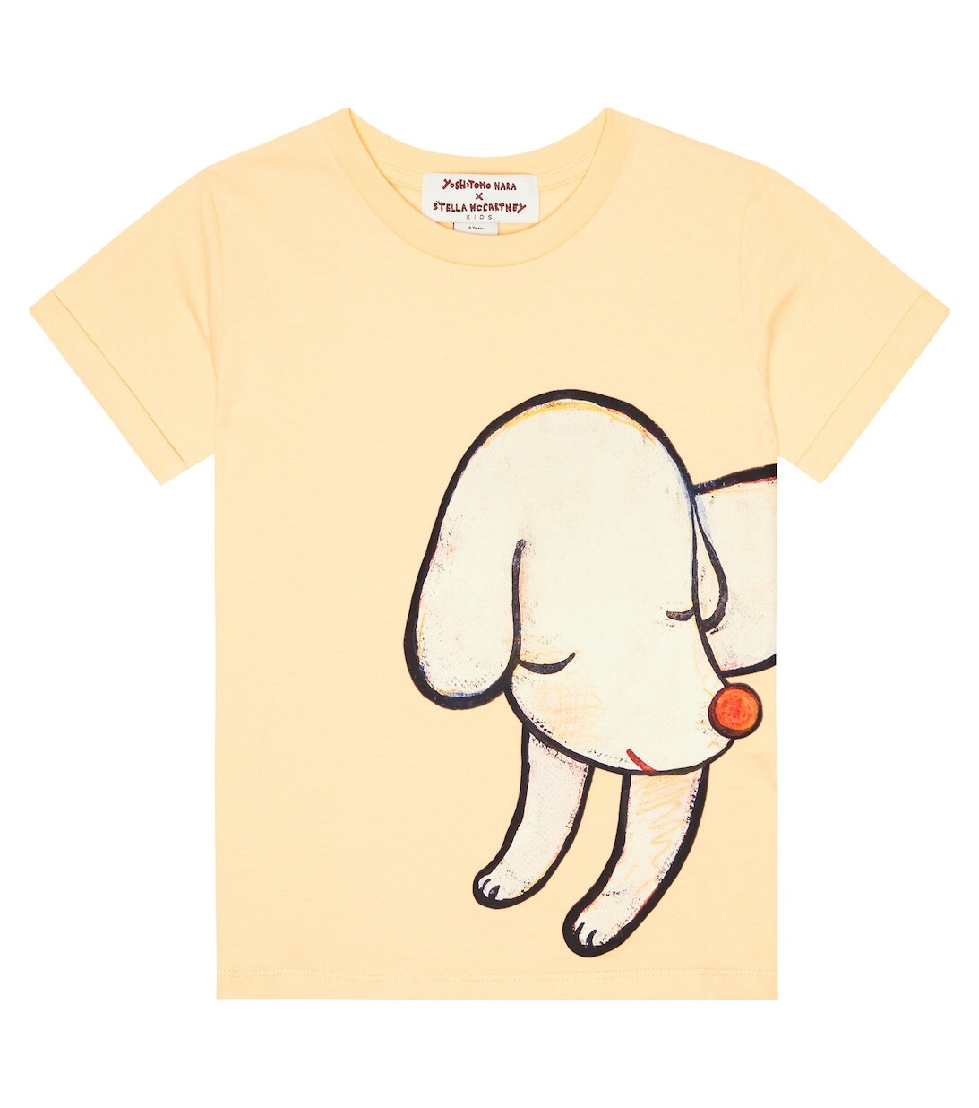 

Хлопковая футболка с принтом Stella McCartney Kids, бежевый