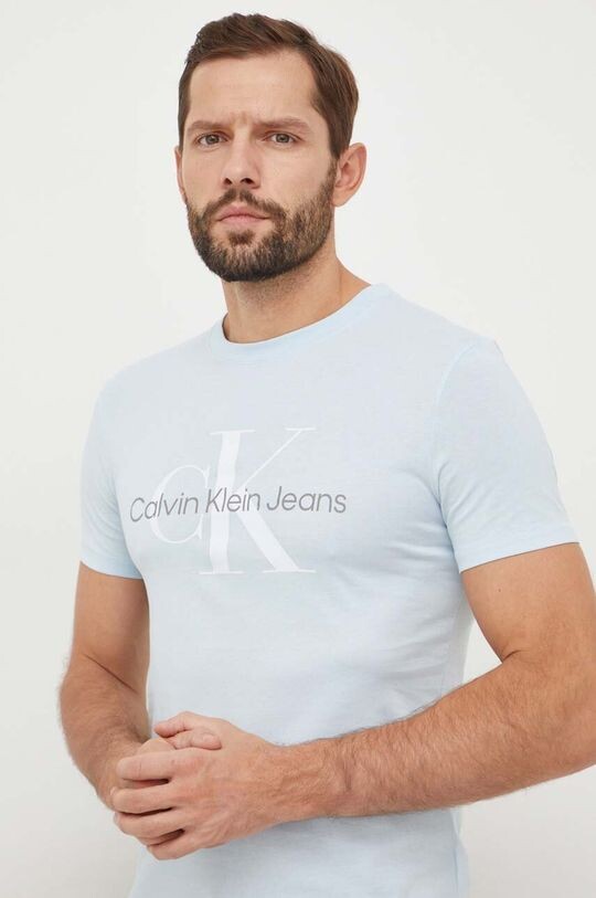 

Хлопковая футболка Calvin Klein Jeans, синий