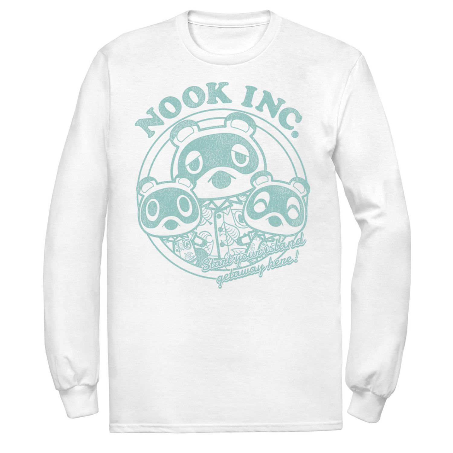 Мужская футболка Animal Crossing: New Horizons Nook Inc.Island Getaway Licensed Character