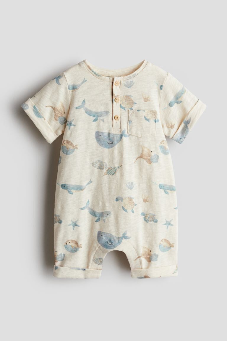 

Хлопковый комбинезон H&M, бежевый