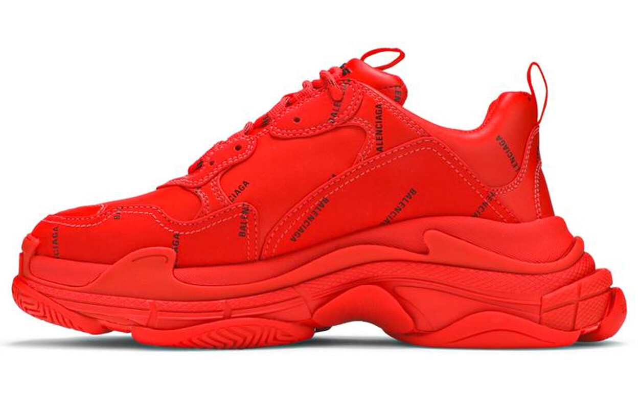 

Balenciaga Мужские неуклюжие туфли Triple S красные
