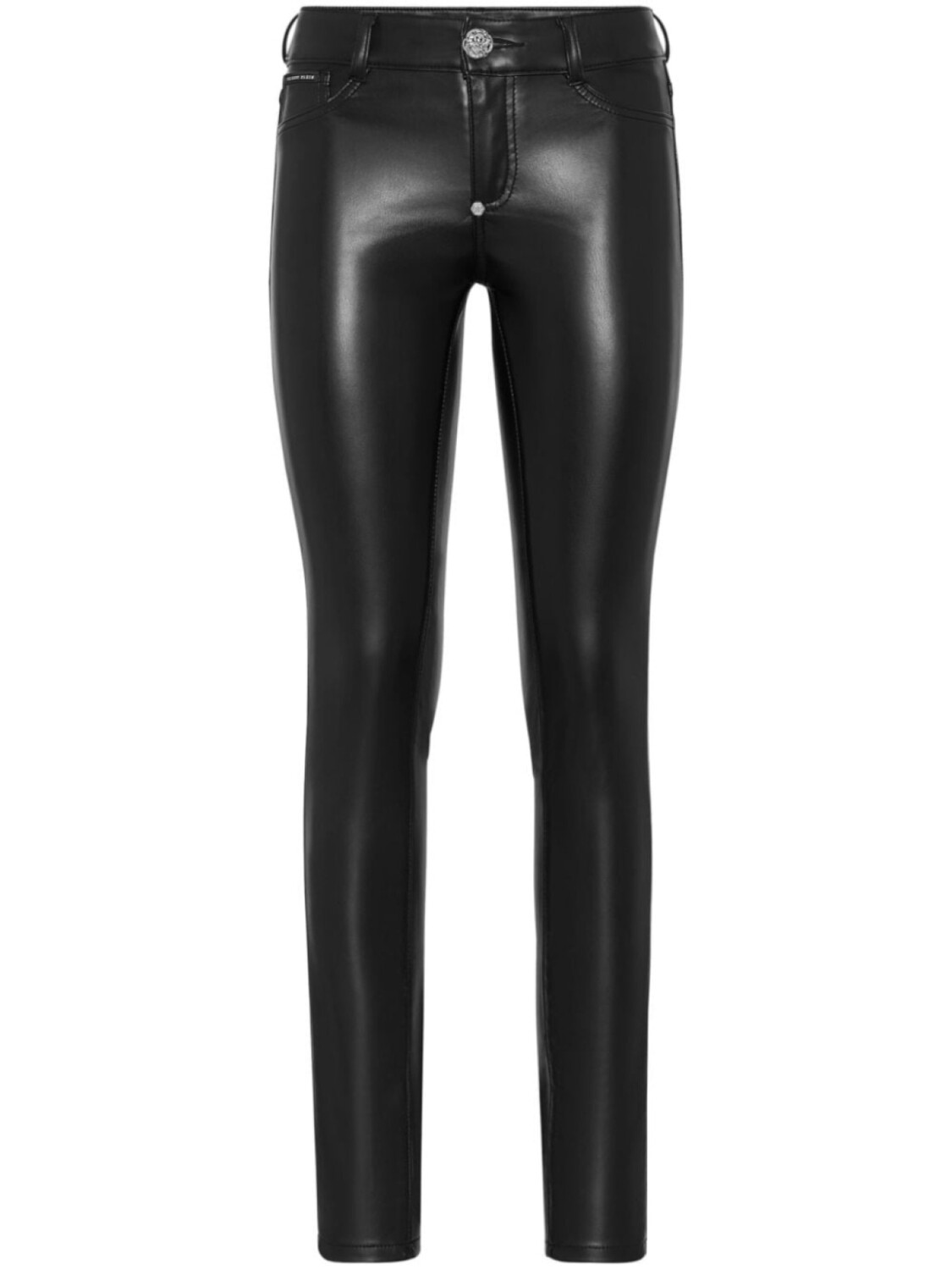

Philipp Plein брюки скинни из искусственной кожи, черный