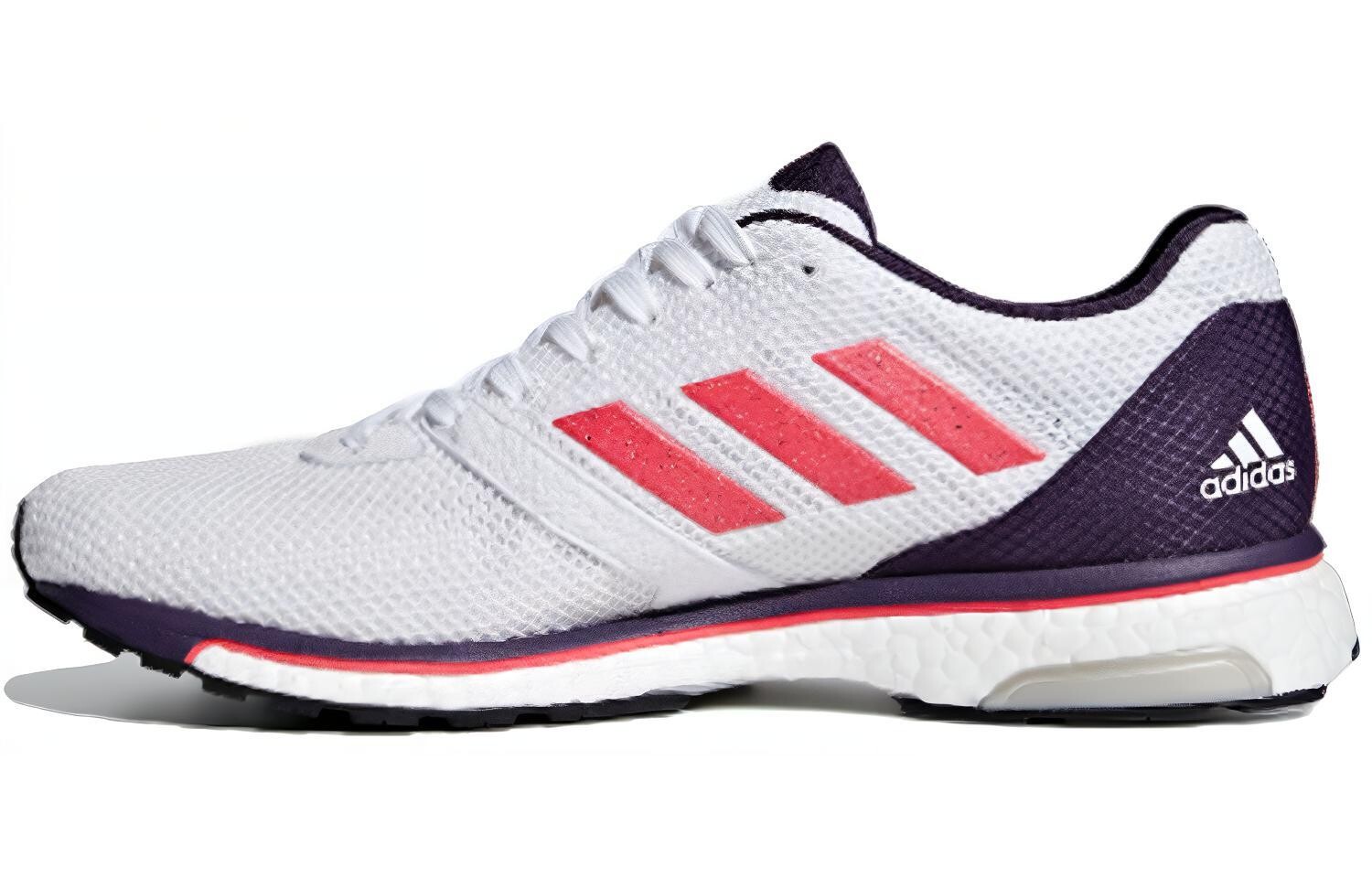 

Кроссовки Adizero Adios 4 женские с низким верхом, черные/белые/красные Adidas