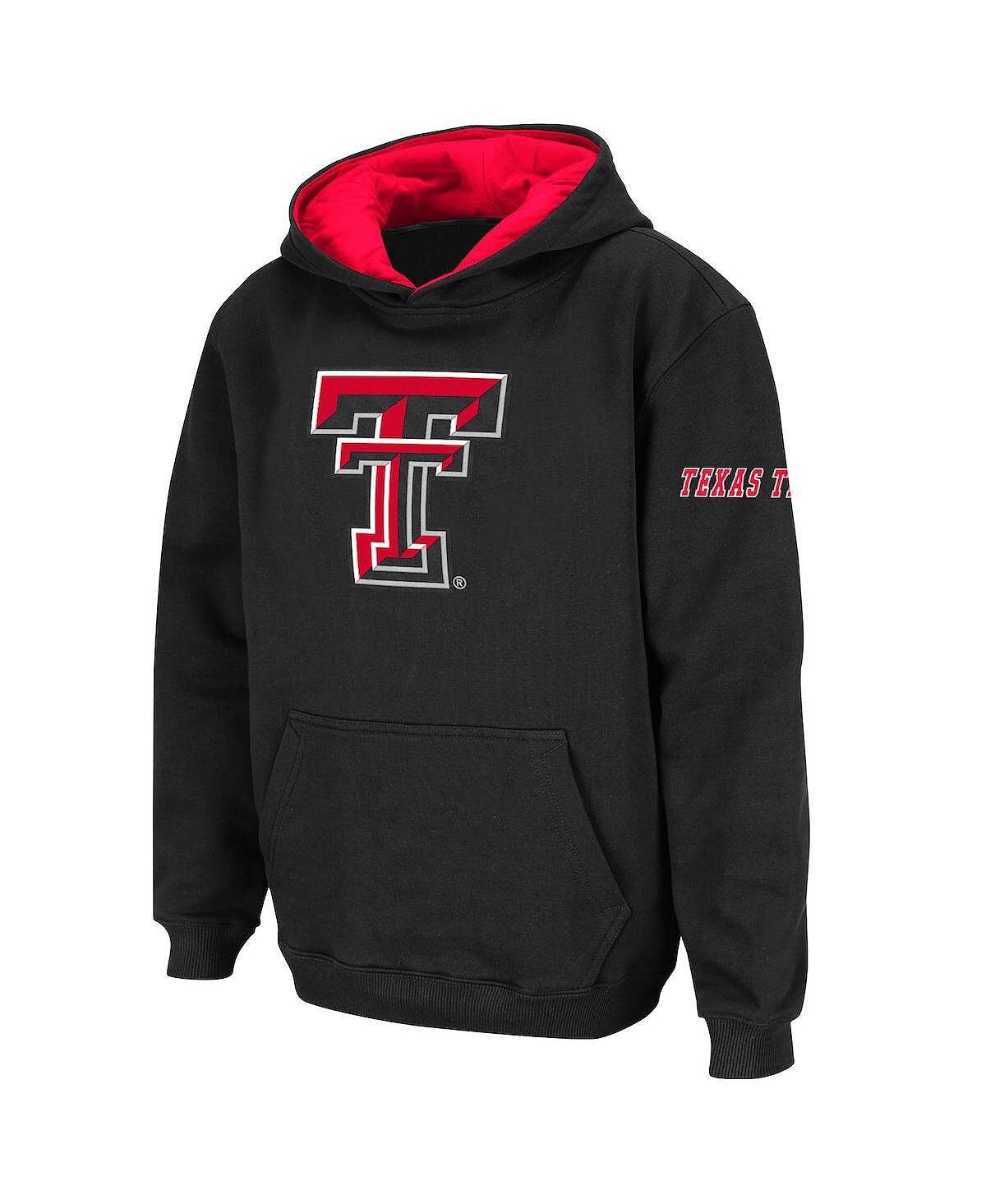 

Черный пуловер с капюшоном и большим логотипом Big Boys Texas Tech Red Raiders Stadium Athletic