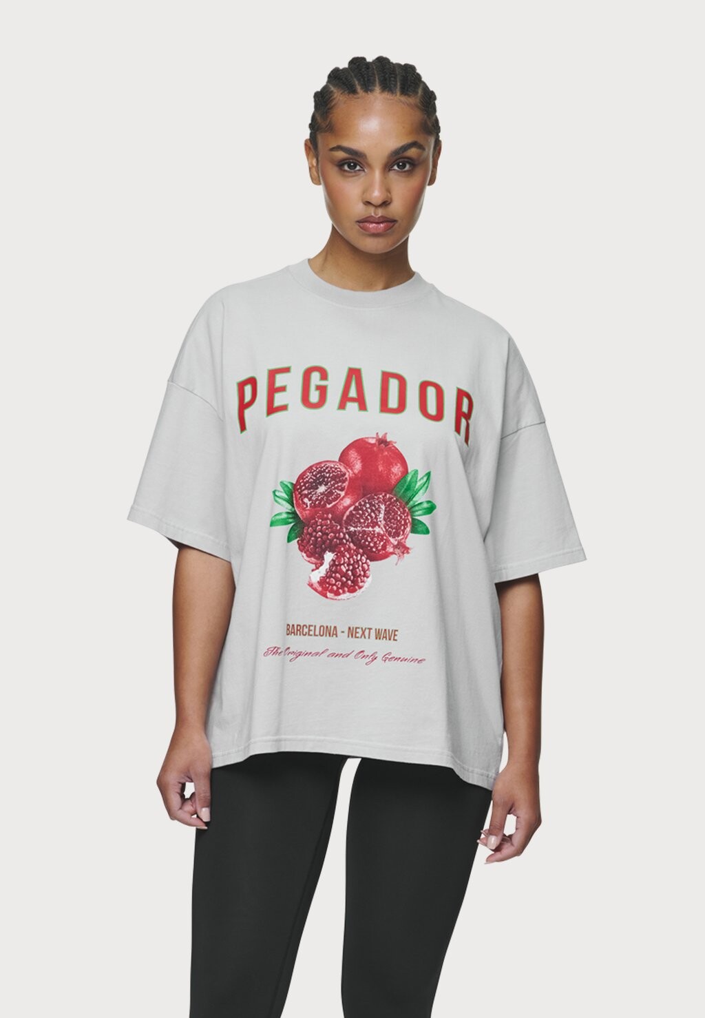

Принт на футболке BALARI HEAVY OVERSIZED TEE Pegador, серый