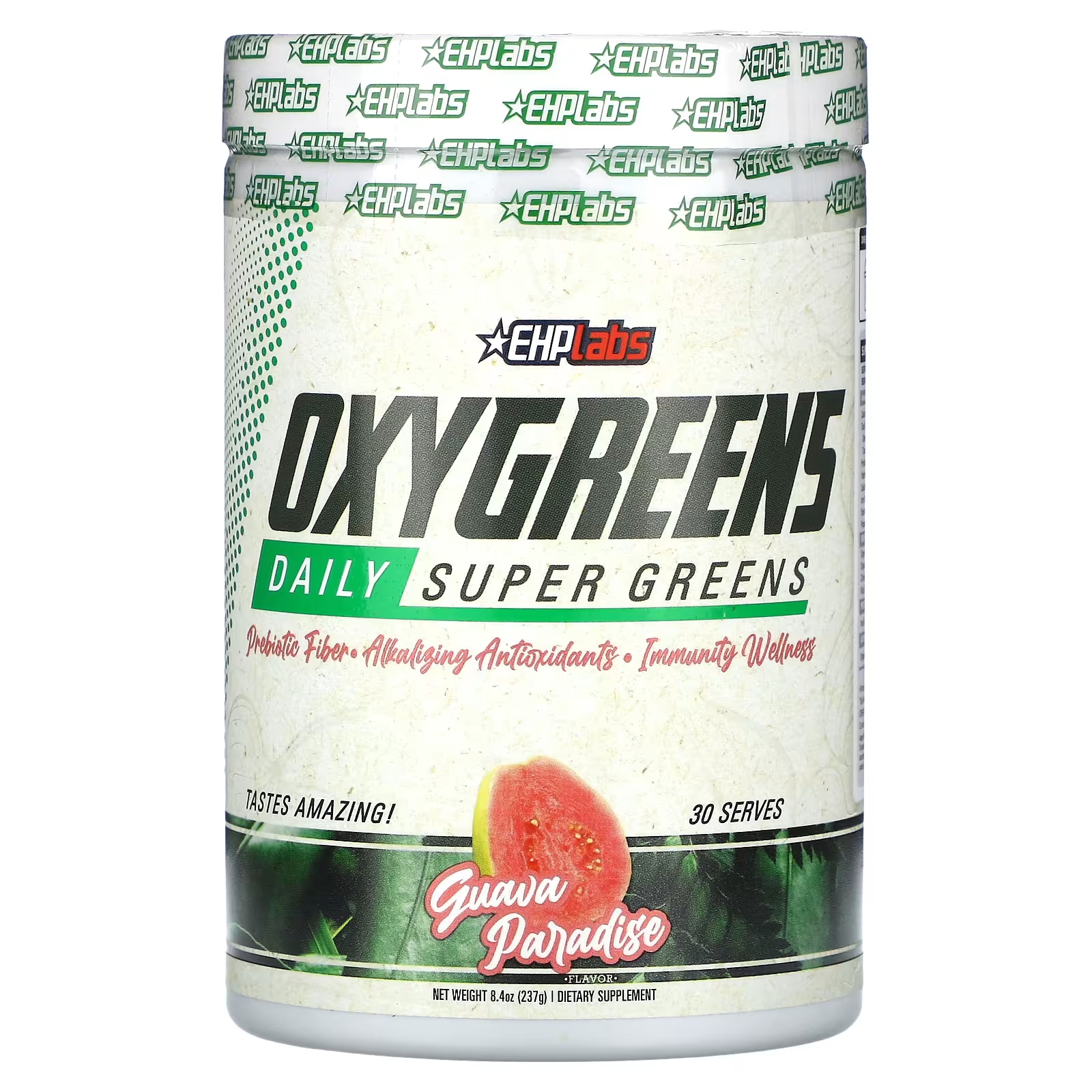 Пищевая добавка EHPlabs OxyGreens Daily Super Greens Guava Paradise 8, 237 г полностью чистая органическая пребиотическая клетчатка 198 г renew life