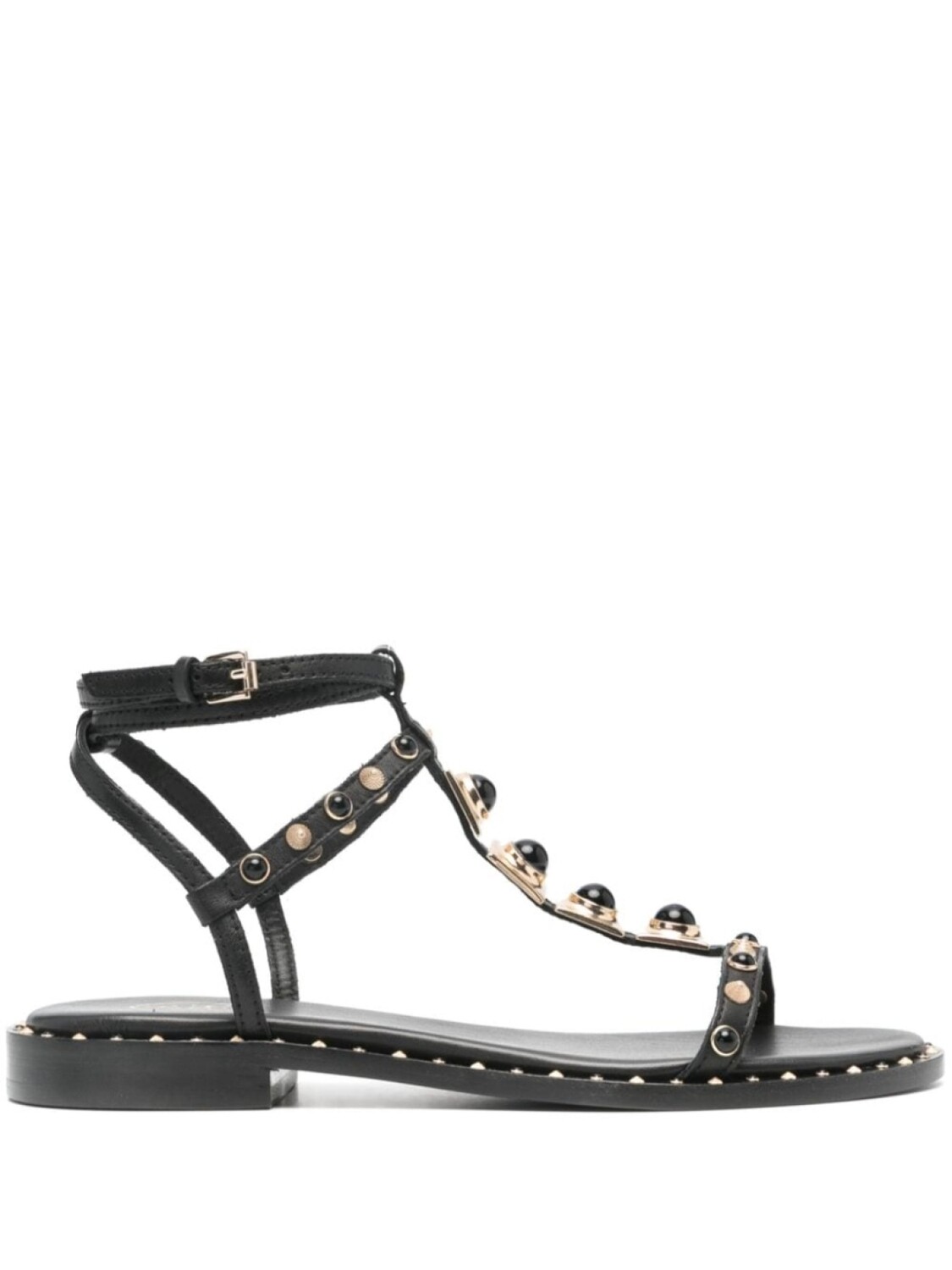 

Ash bead-embellished leather sandals, черный