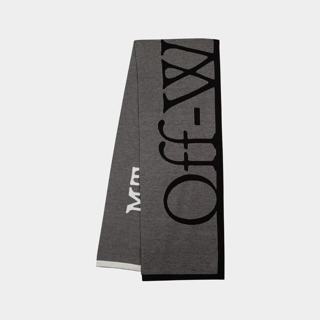 

Шарф Logo Pixel из белой шерсти Off-White, белый