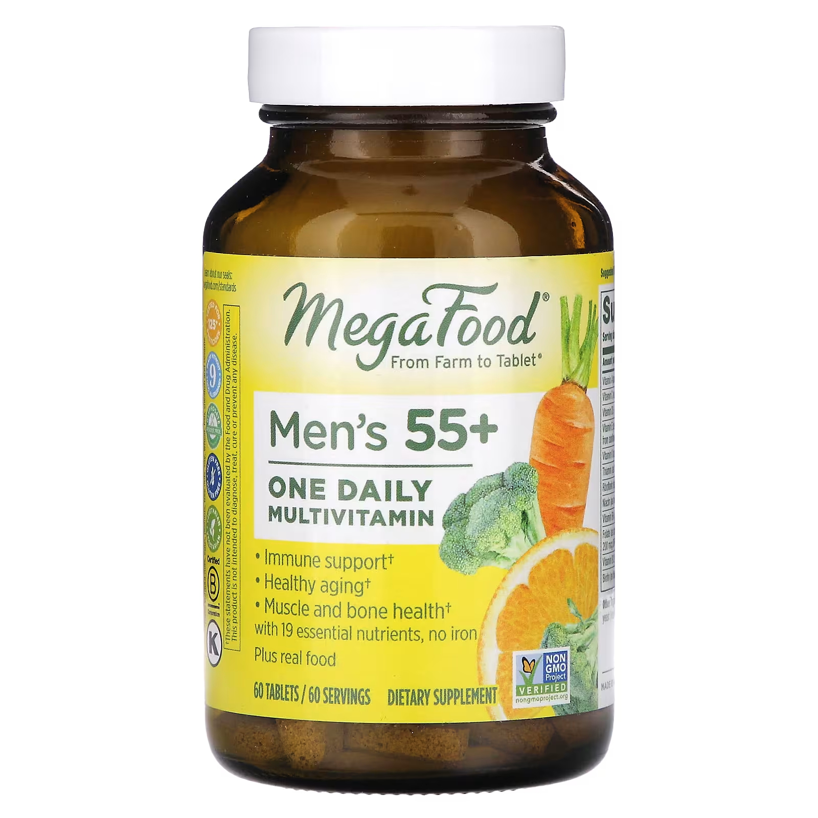 Мультивитамины для мужчин старше 55 лет, один раз в день, 60 таблеток MegaFood мультивитамины для мужчин старше 55 лет один раз в день 60 таблеток megafood