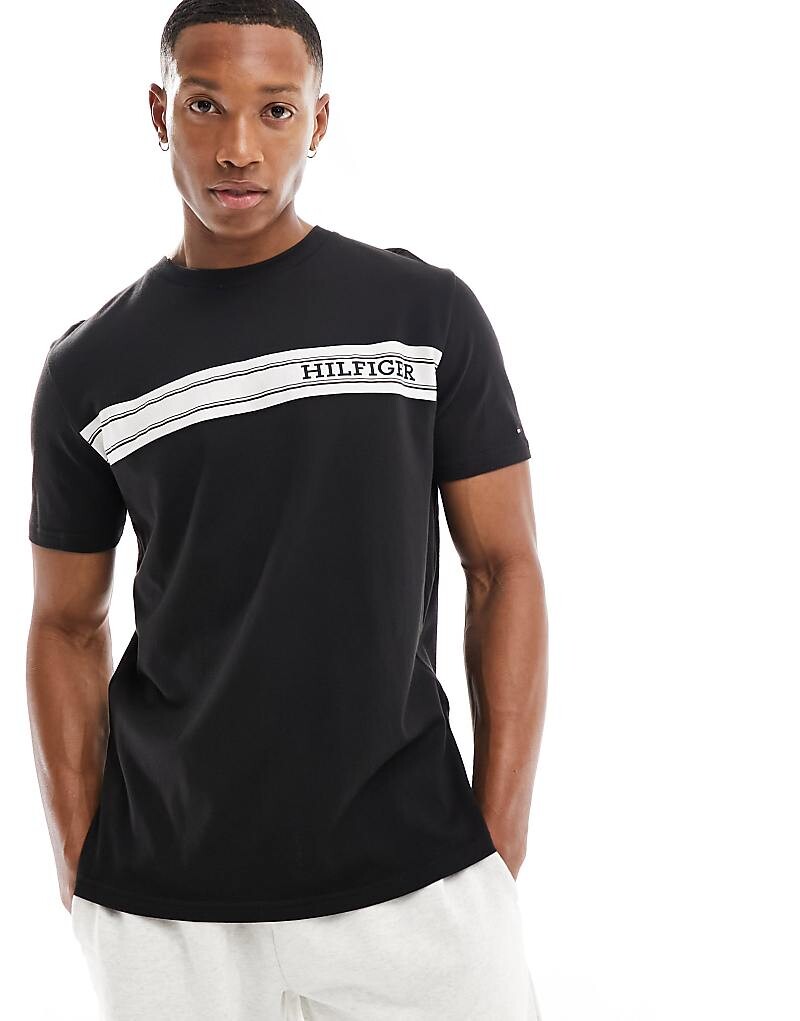 

Темно-синяя футболка с монотипными полосками Tommy Hilfiger