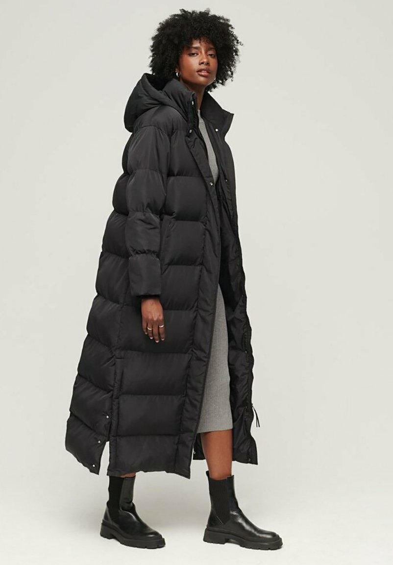 Зимнее пальто MAXI HOODED PUFFER Superdry, черный пальто selfhood women s hooded puffer черный