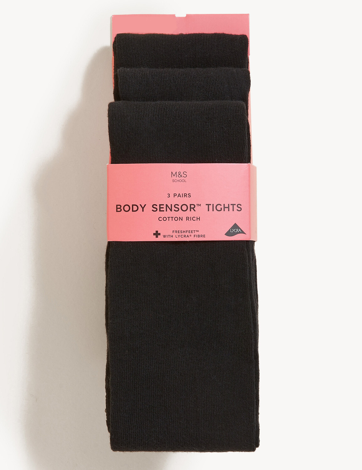 

3 упаковки школьных тайтс Body Sensor (2–16 лет) Marks & Spencer, черный