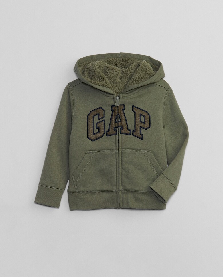 

Толстовка с капюшоном для мальчика с логотипом Gap, зеленый