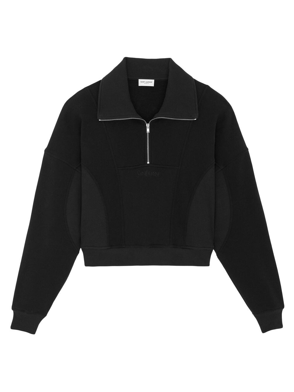 

Укороченная толстовка Saint Laurent, черный