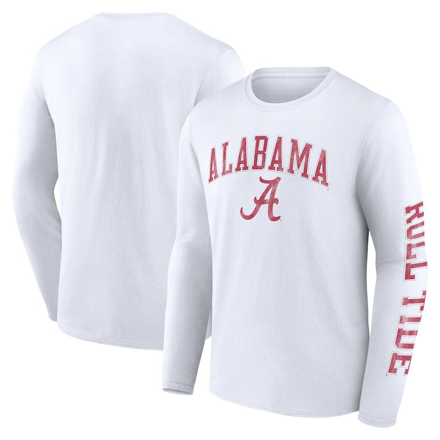 

Футболка с длинным рукавом Fanatics Branded Alabama Crimson Tide, белый