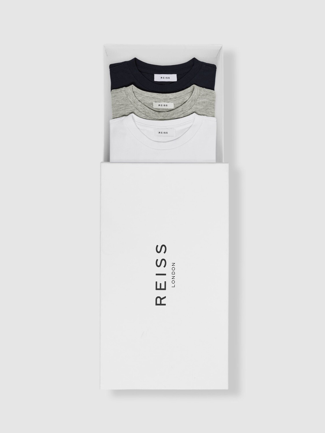 

Детская хлопковая футболка Bless с круглым вырезом Reiss, белый/серый/черный