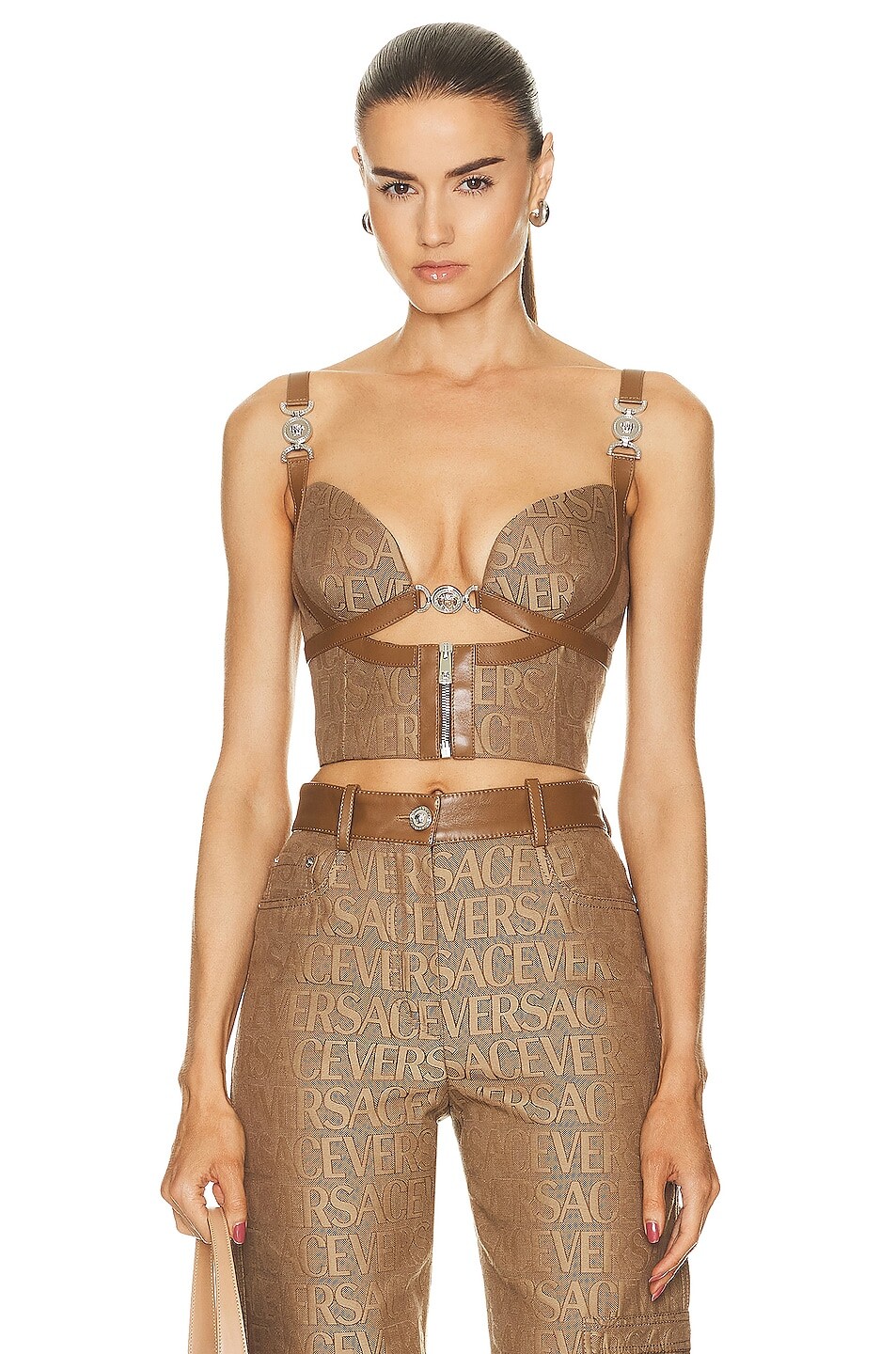 

Бюстгальтер Versace Logo, цвет Brown & Beige