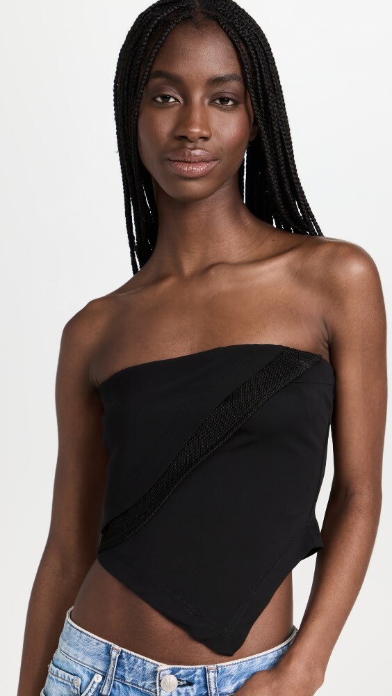 

Топ Christopher Esber Layered Bandana Bodice, черный