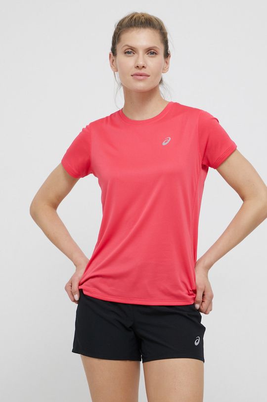 Футболка для бега Asics, розовый беговая футболка asics размер m коралловый