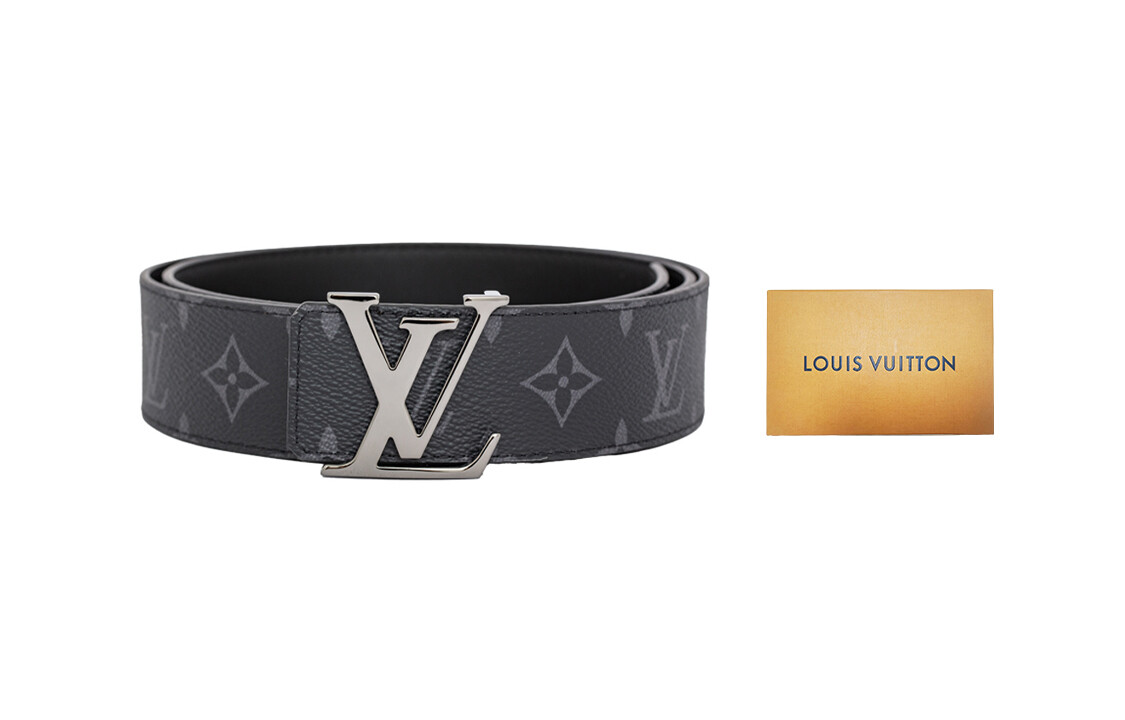 

Мужской кожаный ремень Louis Vuitton, серый/черный