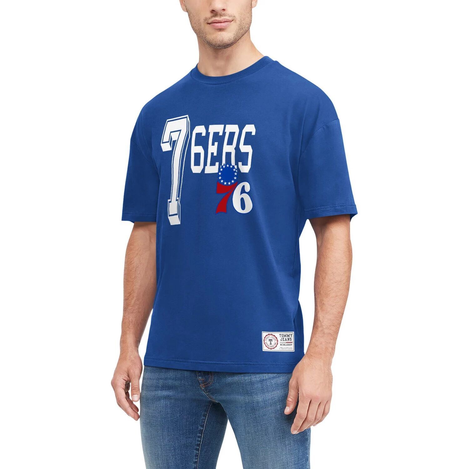 

Мужская футболка Tommy Jeans Royal Philadelphia 76ers Mel Varsity