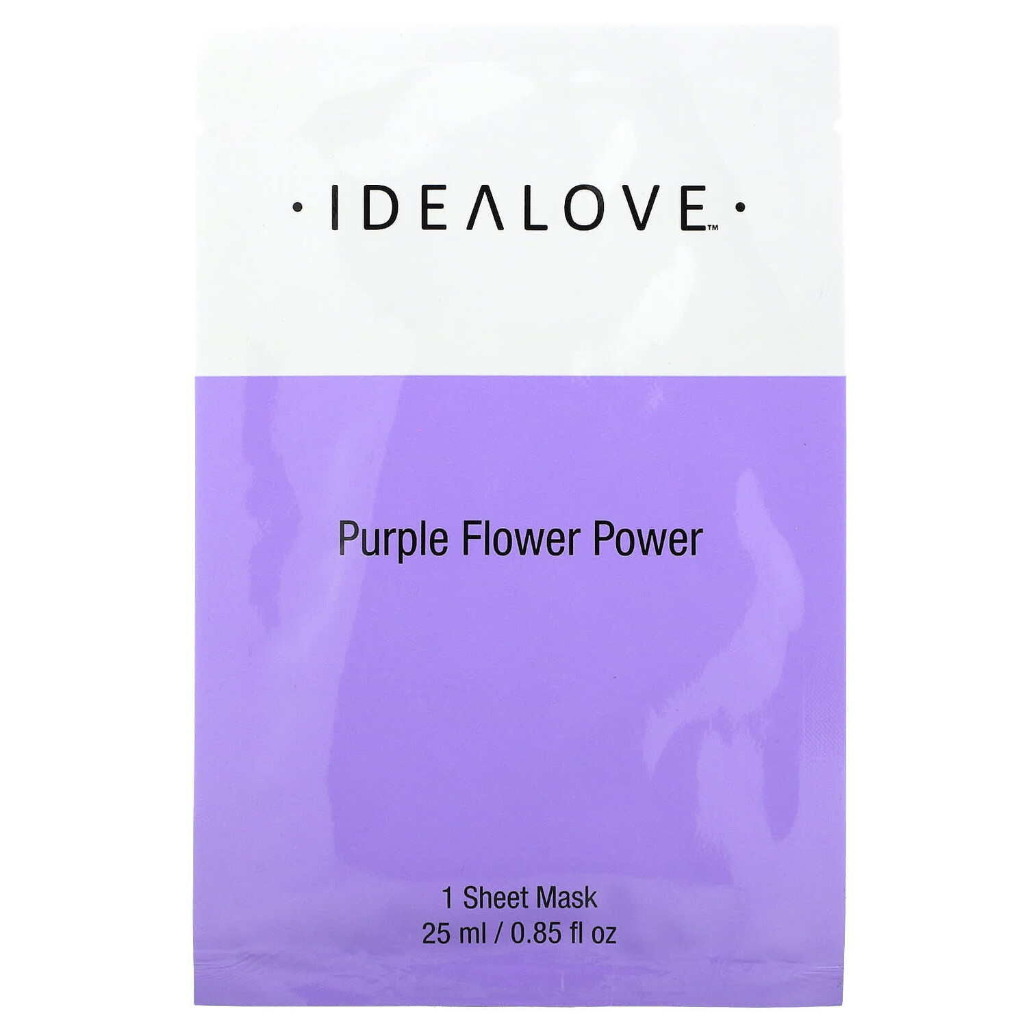 

Purple Flower Power, 1 тканевая маска, 25 мл (0,85 жидк. Унции), Idealove