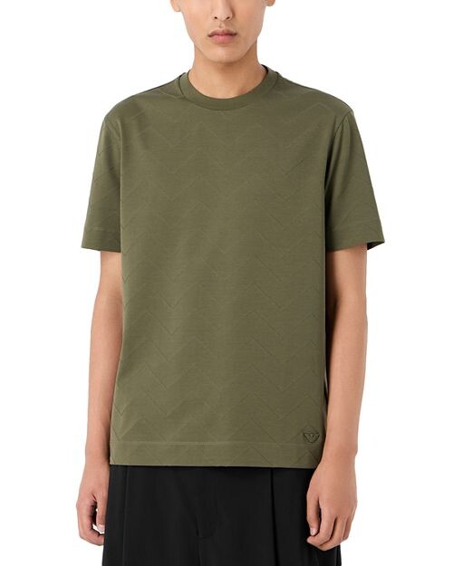 

Трикотажная футболка с шевроном Emporio Armani, цвет Green