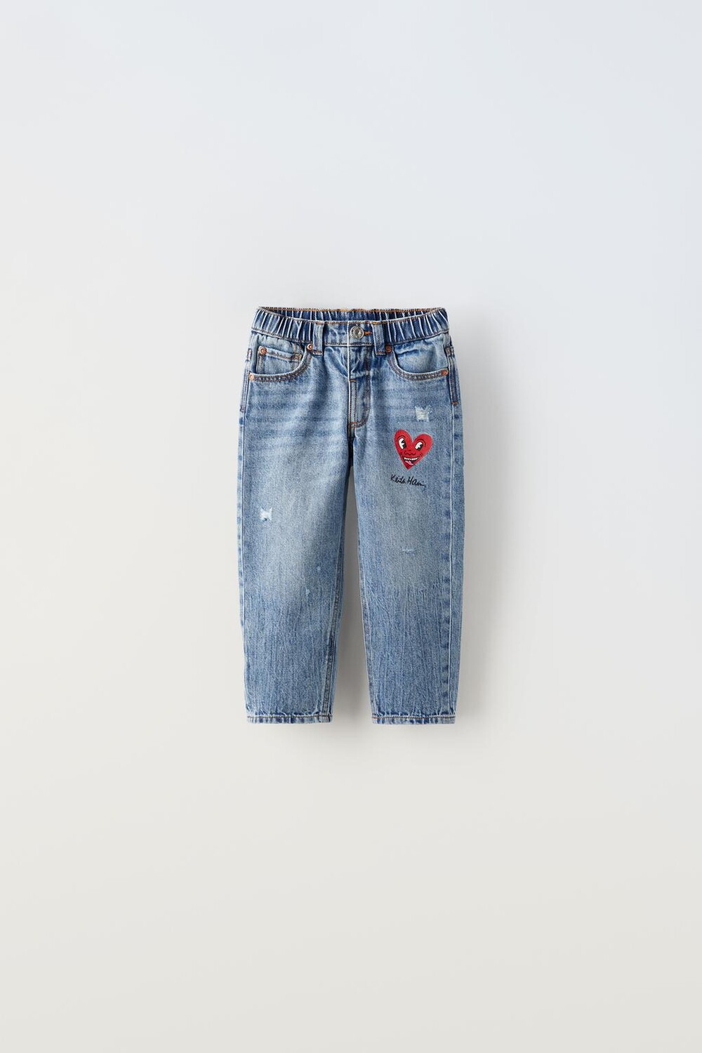 

Брюки из джинсовых брюк keith haring ZARA, синий