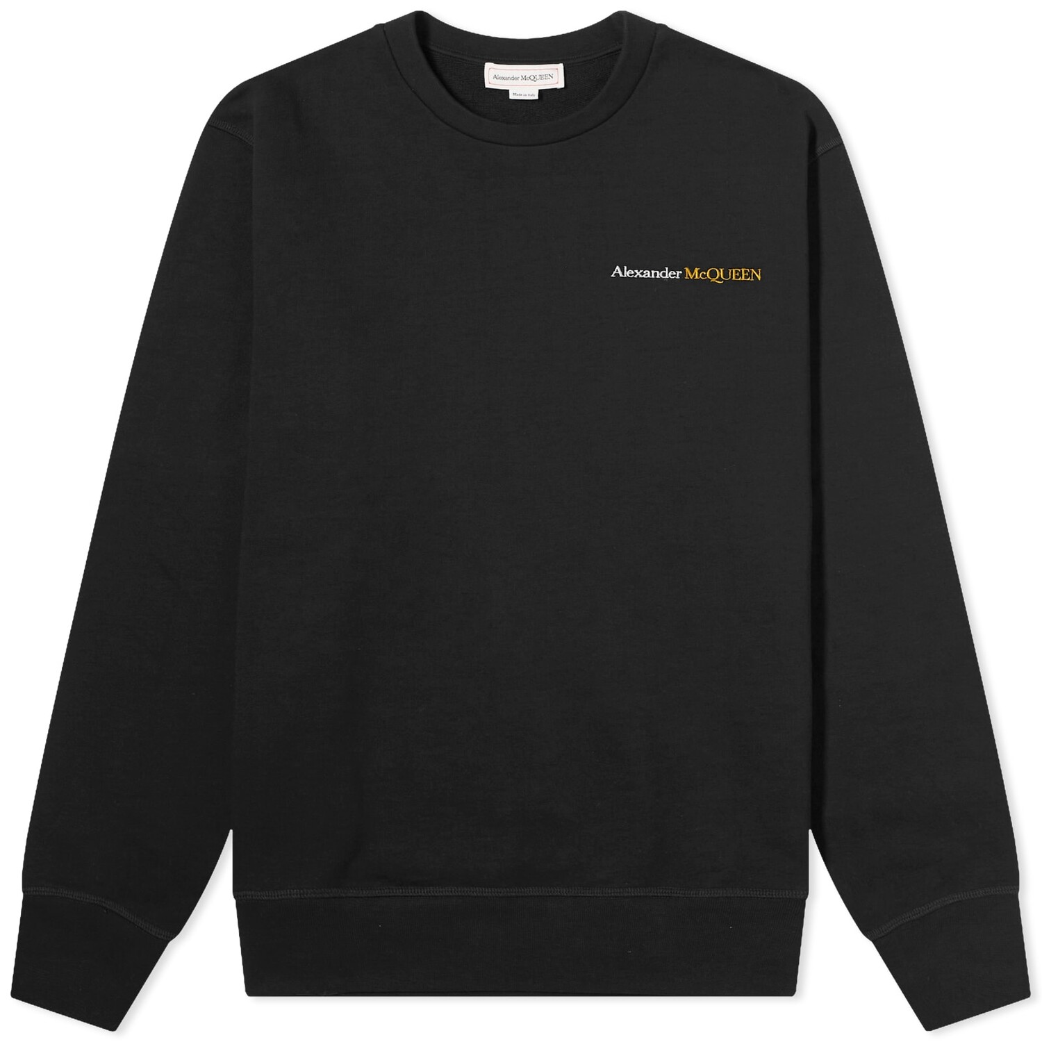 

Свитер Alexander Mcqueen Embroidered Logo Crew Sweat, черный